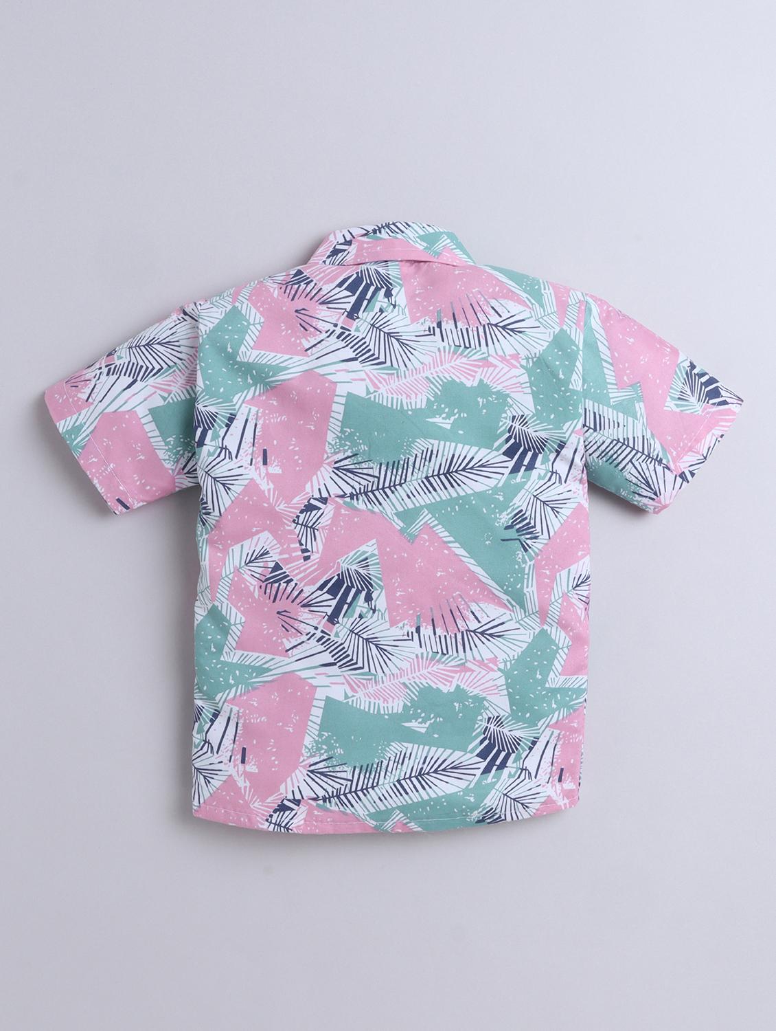 boys printed shirt and shorts co-ord set - 21970697 - Standard Image - 3