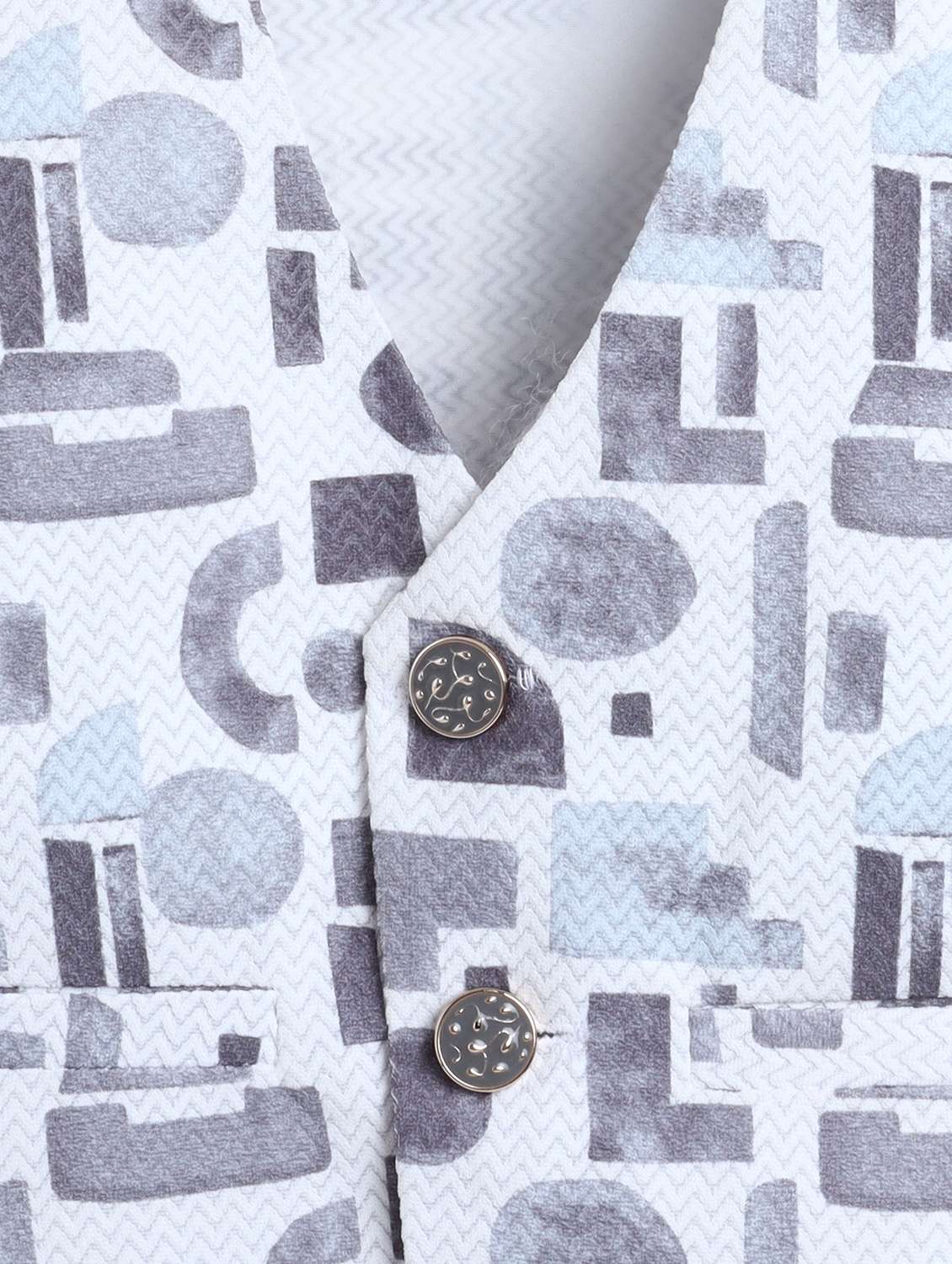 boys printed waistcoat and trouser set - 21970734 -  Standard Image - 5