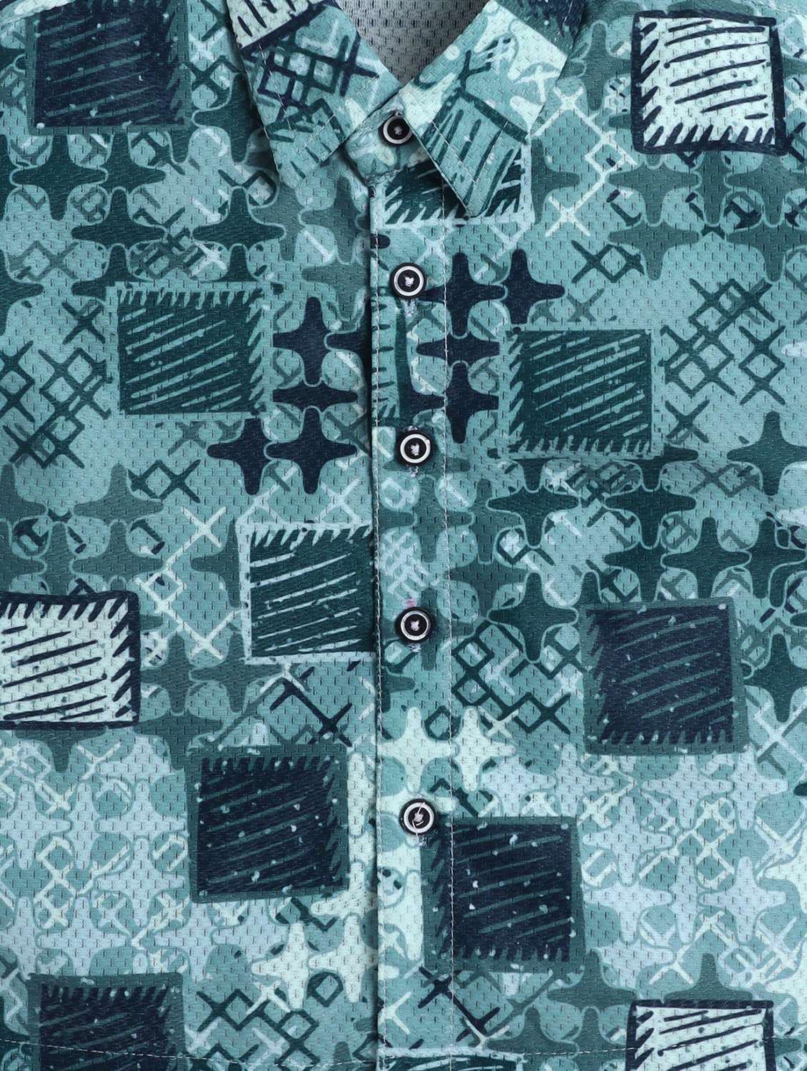 boys printed collarerd short sleeve shirt - 21970864 -  Standard Image - 3