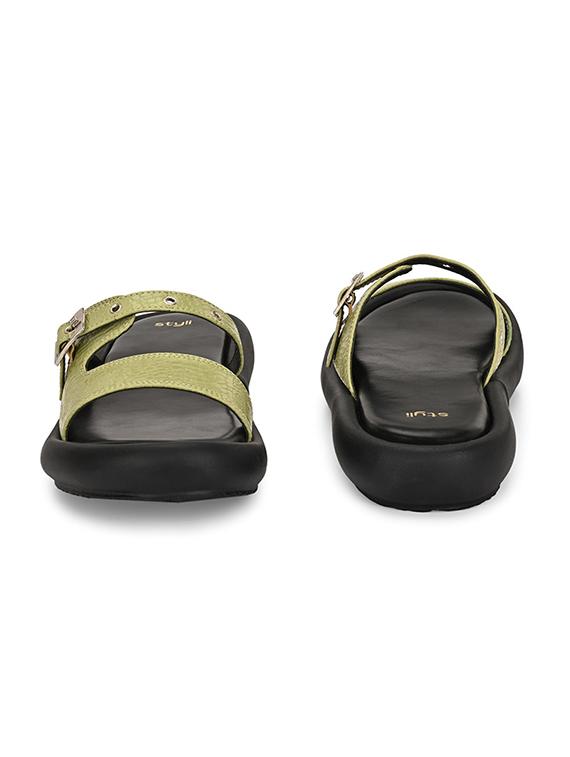 women green slip on sandal - 21970877 - Standard Image - 3