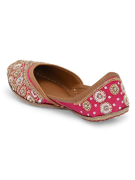 women pink embellished slip on juti - 21970879 - Standard Image - 5