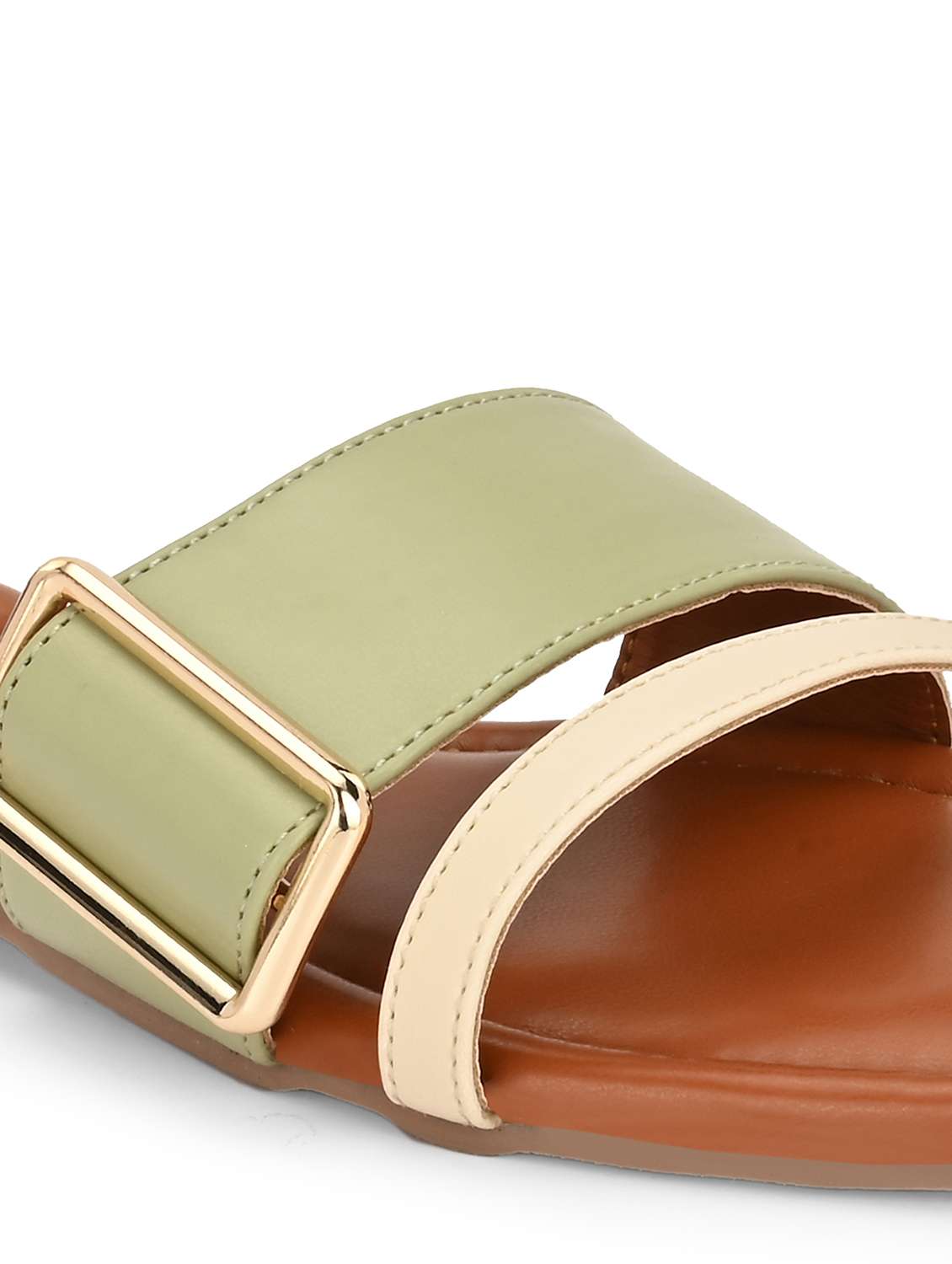 women solid slip on flat sandal - 21970881 -  Standard Image - 5