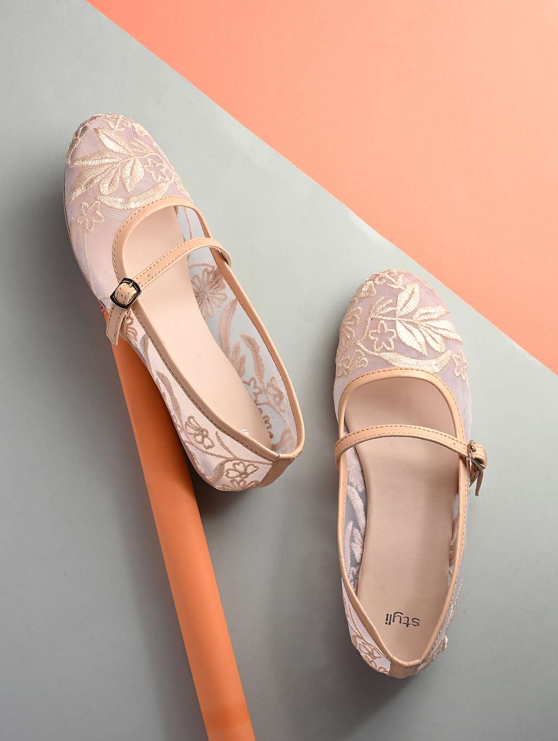 women peach slip on ballerina - 21970883 -  Zoom Image - 0