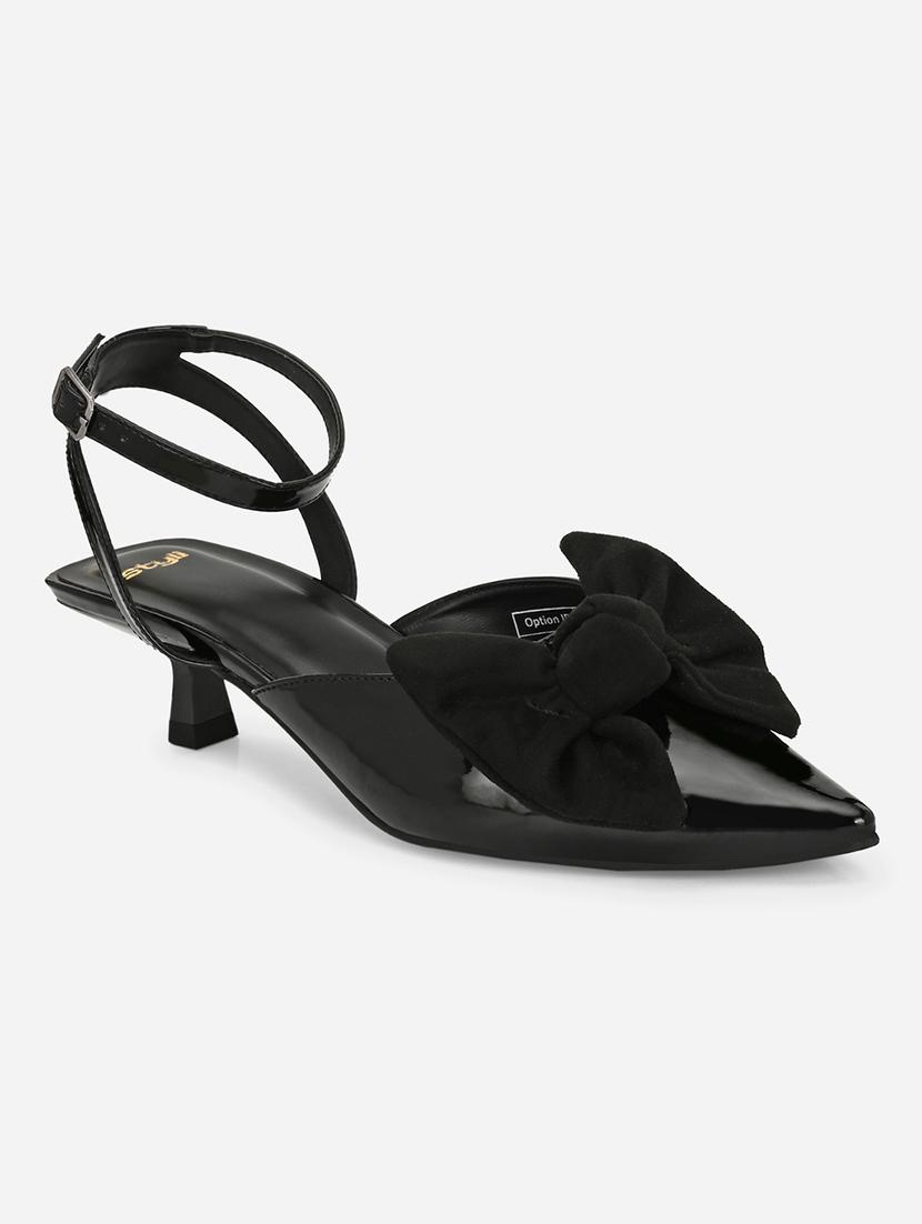 women black ankle strap kitten heels - 21970890 - Standard Image - 3