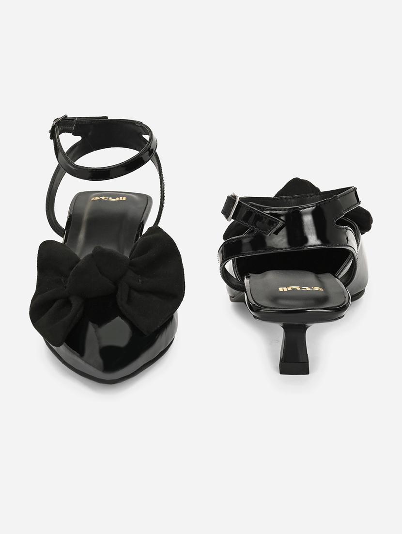 women black ankle strap kitten heels - 21970890 - Standard Image - 5