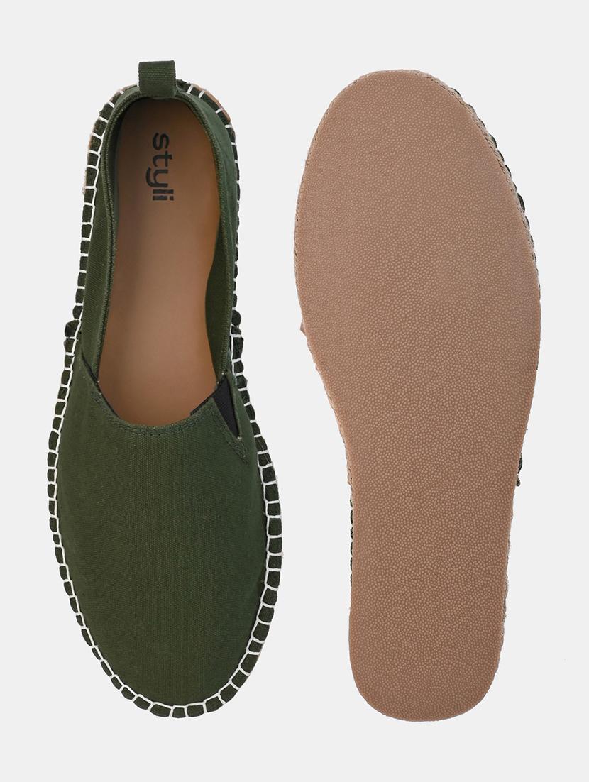 men olive slip on espadrille - 21970897 - Standard Image - 5