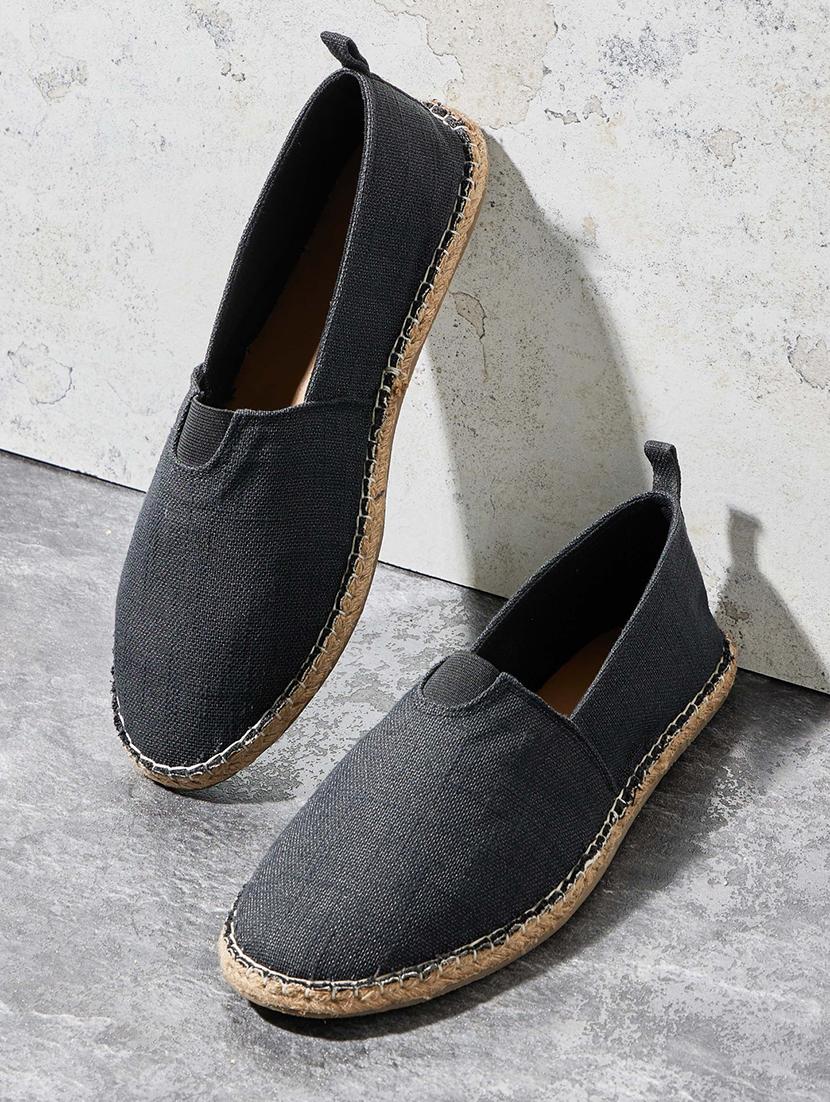 men black slip on espadrille