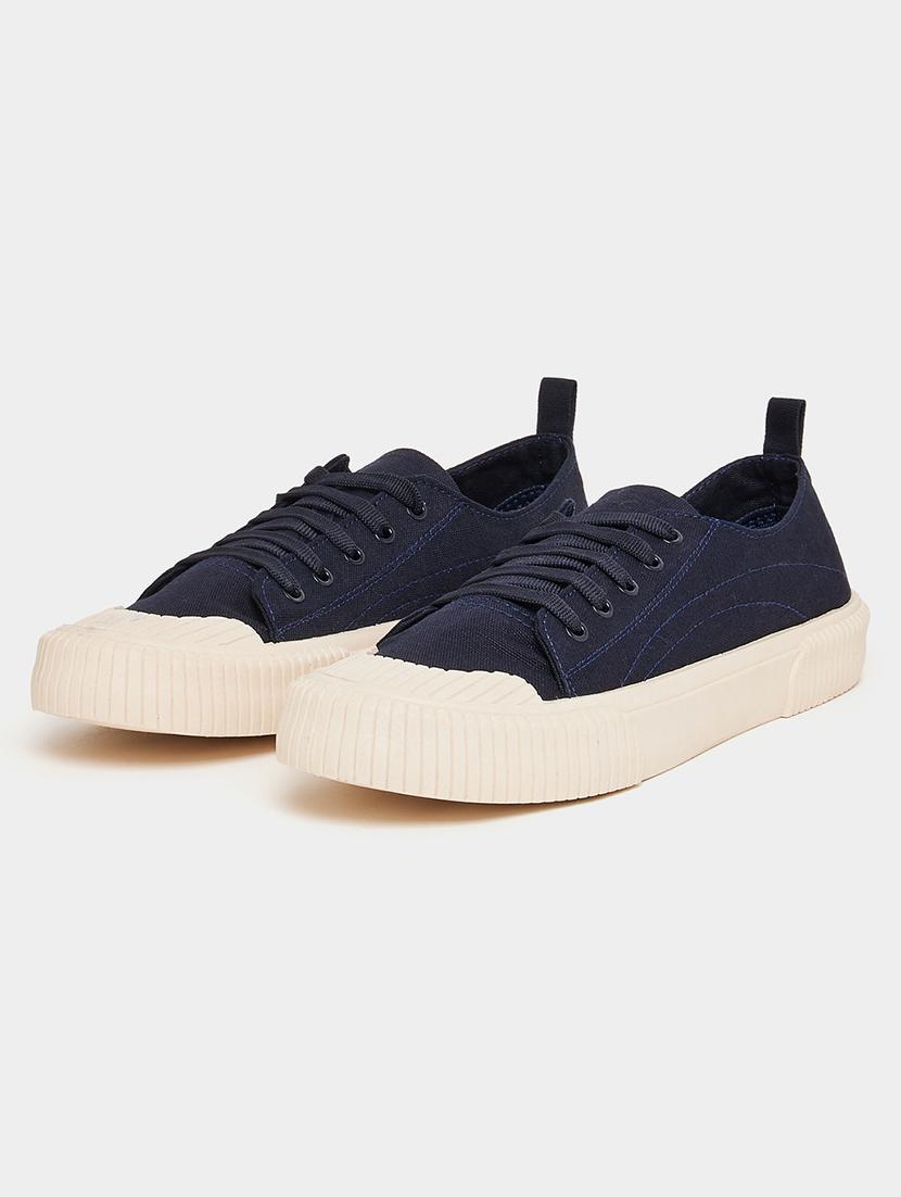 men navy blue lace up sneaker