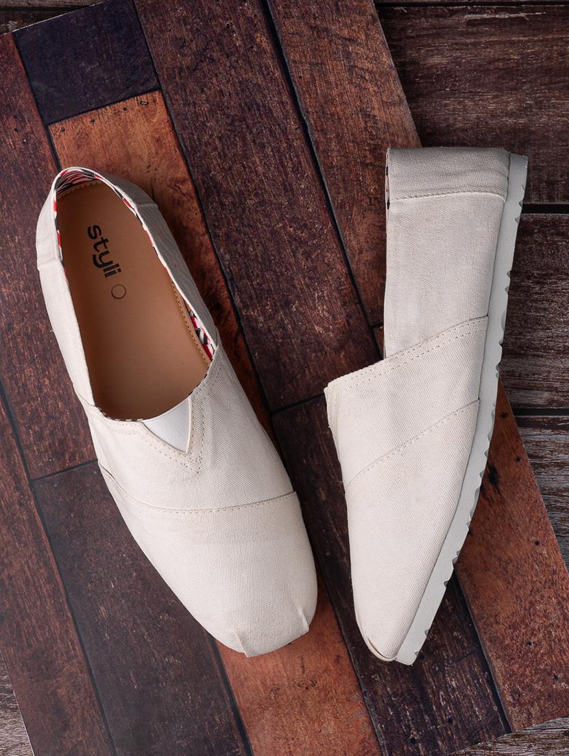 men white slip on espadrille
