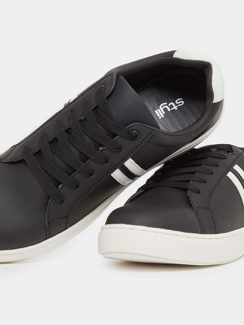 men black lace up sneaker - 21970909 -  Standard Image - 3