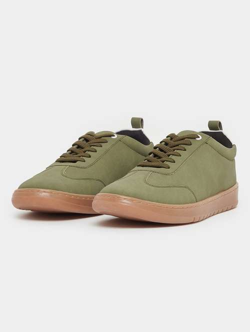 men olive lace up sneaker - 21970912 -  Standard Image - 0