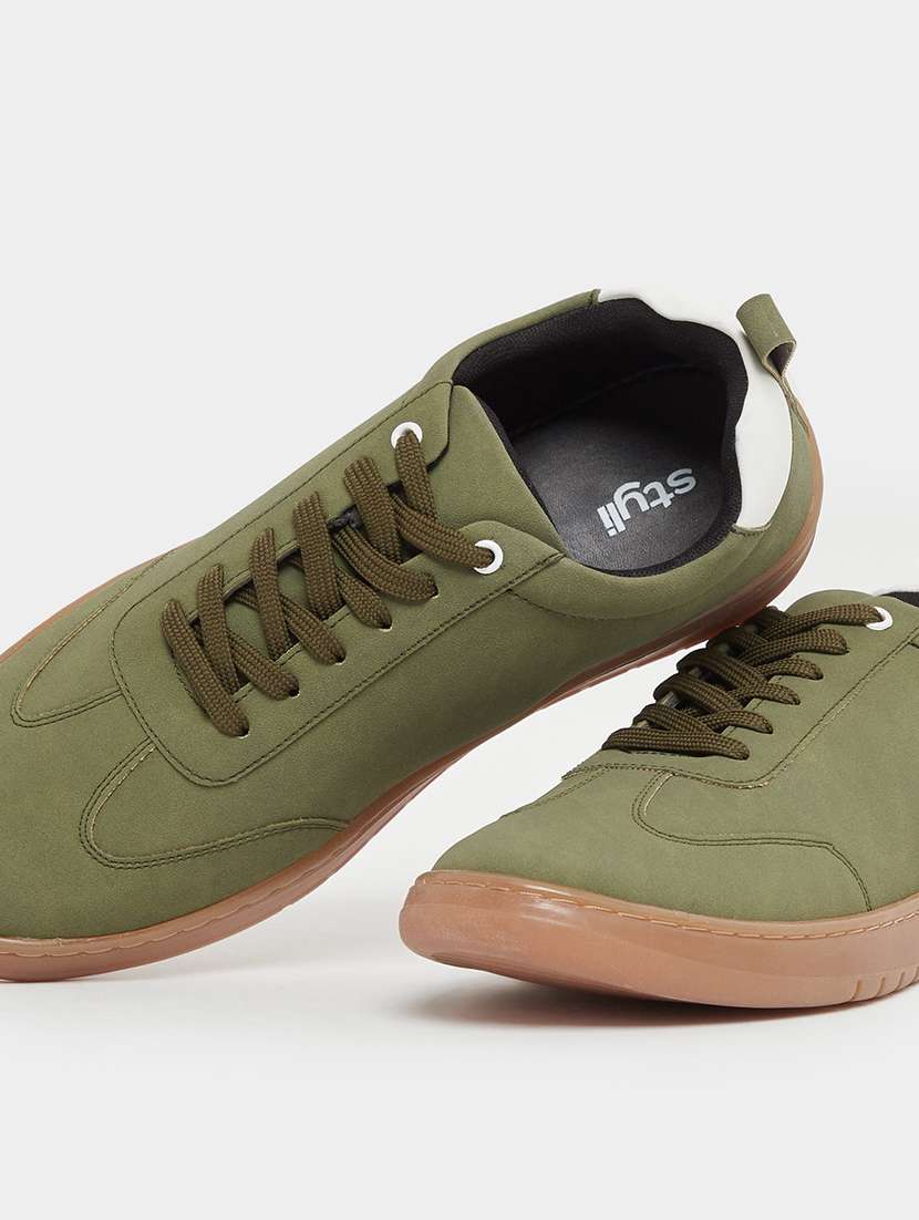 men olive lace up sneaker - 21970912 -  Standard Image - 5
