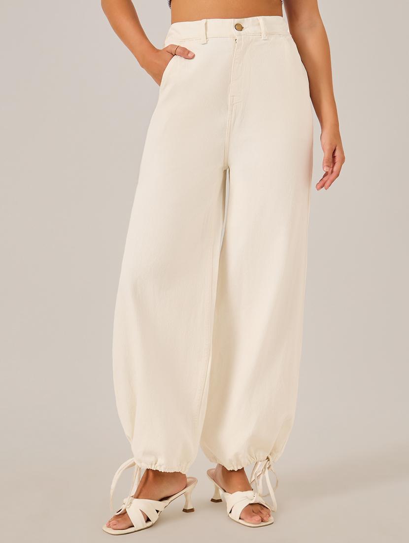 women solid high rise relaxed fit jogger - 21970928 - Zoom Image - 0
