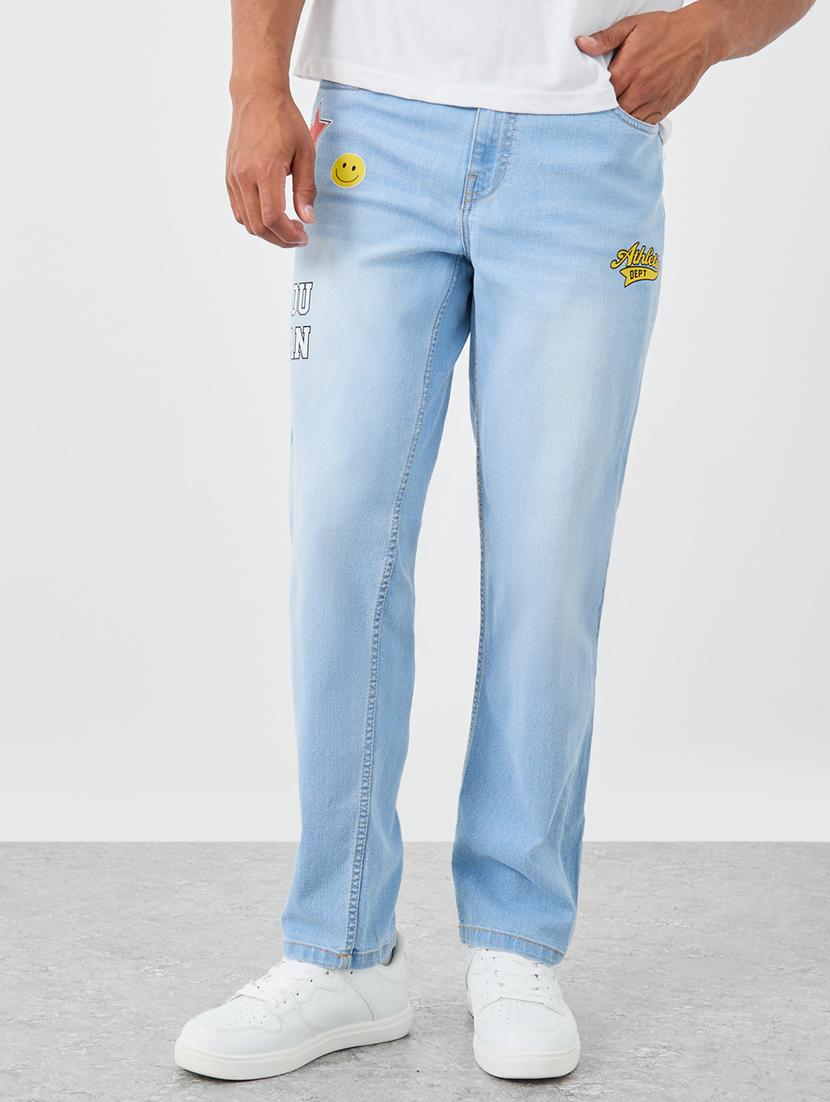 men printed mid rise straight fit jeans - 21970948 - Zoom Image - 0