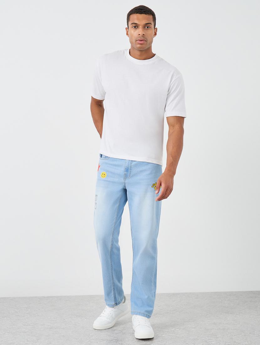 men printed mid rise straight fit jeans - 21970948 - Standard Image - 3