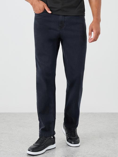 men washed mid rise straight fit jeans - 21970949 -  Standard Image - 0