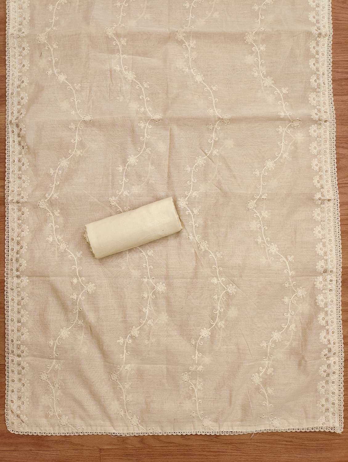 women embroidered unstitched suit set - 21971085 - Standard Image - 3