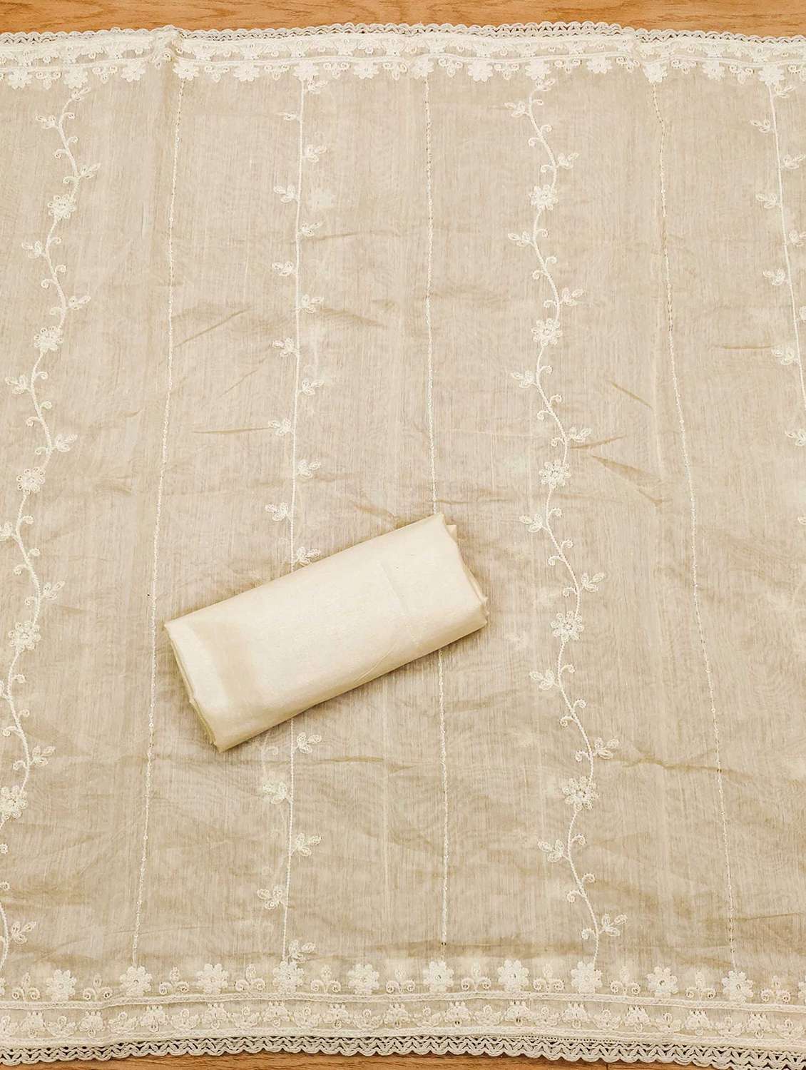 women embroidered unstitched suit set - 21971087 -  Standard Image - 3