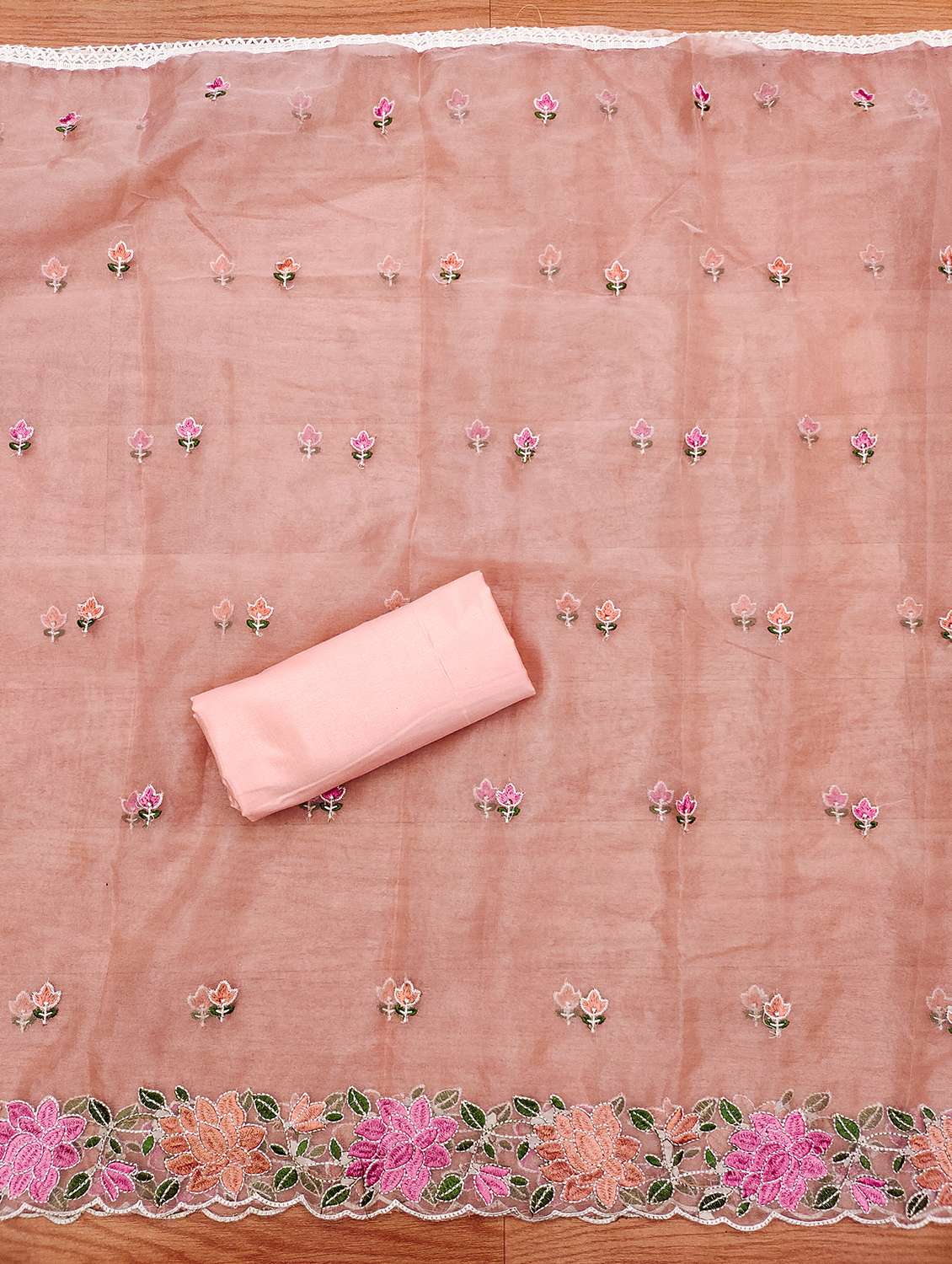 women embroidered unstitched suit set - 21971096 -  Standard Image - 3