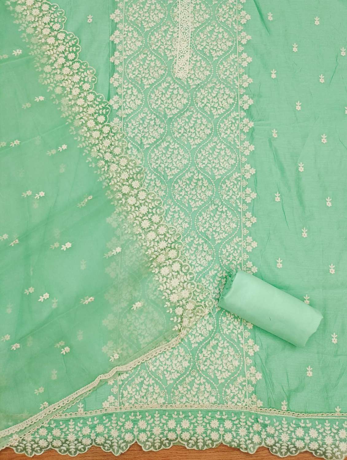 women embroidered unstitched suit set - 21971201 -  Standard Image - 3