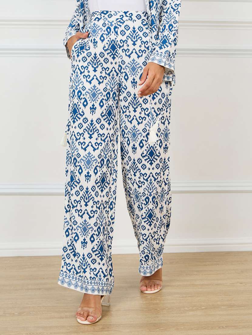 women printed top and trouser co-ord set - 21971206 -  Standard Image - 3