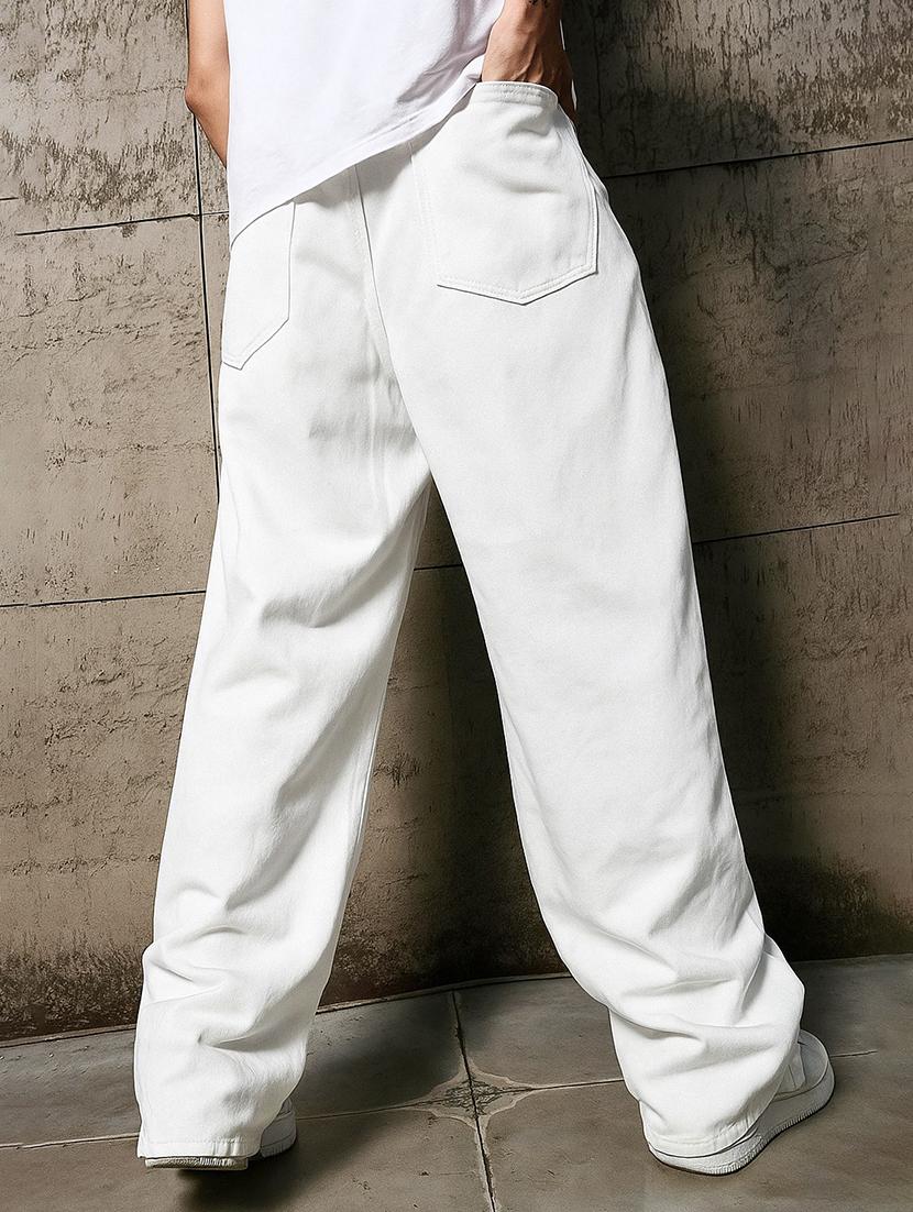 men solid mid rise baggy jean - 21971224 - Standard Image - 3