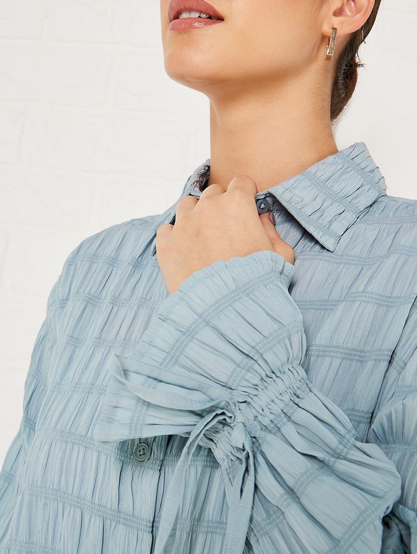women self designed collared long sleeve shirt - 21971273 - Standard Image - 8