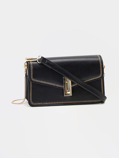 women black solid sling bag - 21971288 -  Standard Image - 0