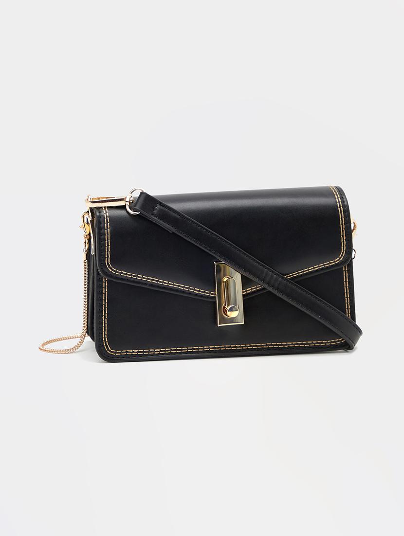women black solid sling bag - 21971288 -  Zoom Image - 0