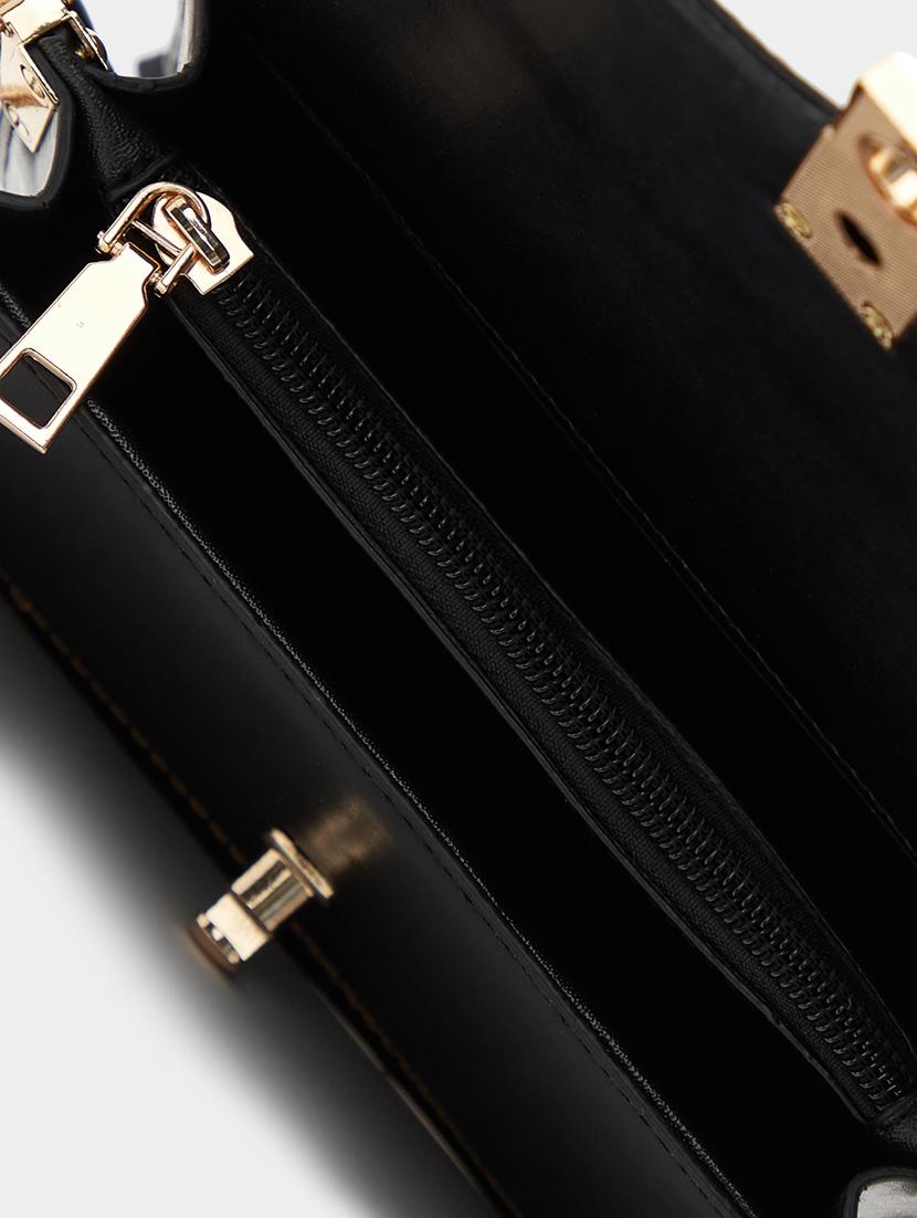 women black solid sling bag - 21971288 - Standard Image - 5