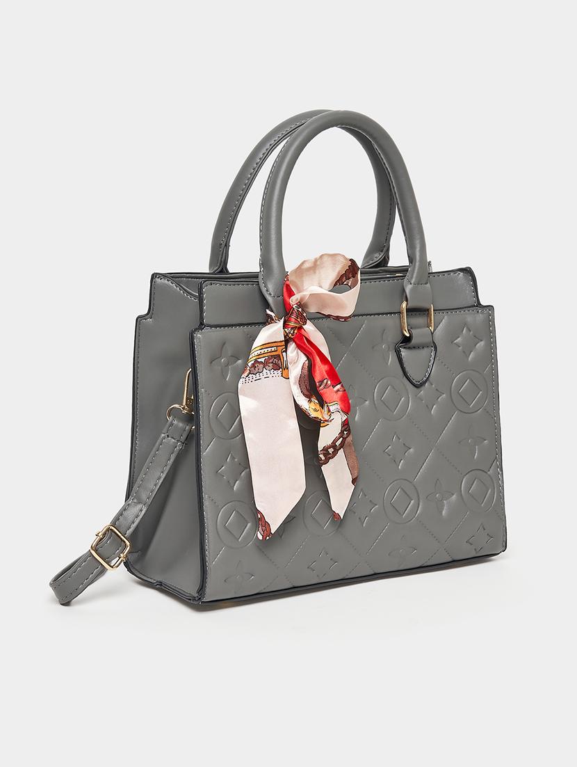 grey embossed pu stylish city bag - 21971293 - Zoom Image - 0