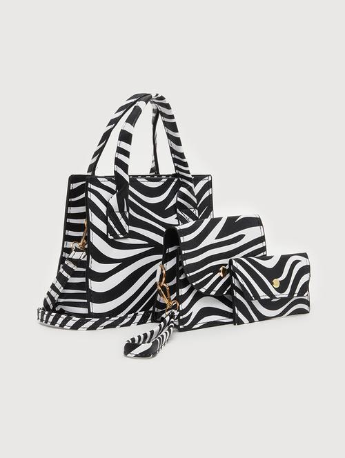zebra printed party handbag set - 21971298 -  Standard Image - 0