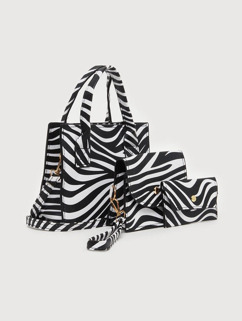 zebra printed party handbag set - 21971298 -  Zoom Image - 0