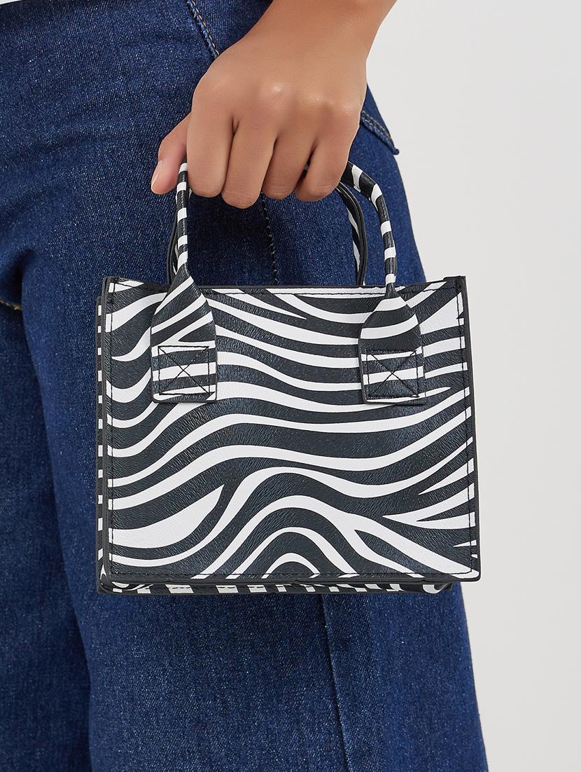 zebra printed party handbag set - 21971298 - Standard Image - 3
