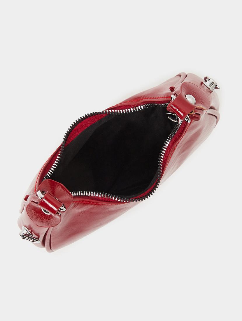 red lock detail shoulder baguette handbag - 21971299 - Standard Image - 5