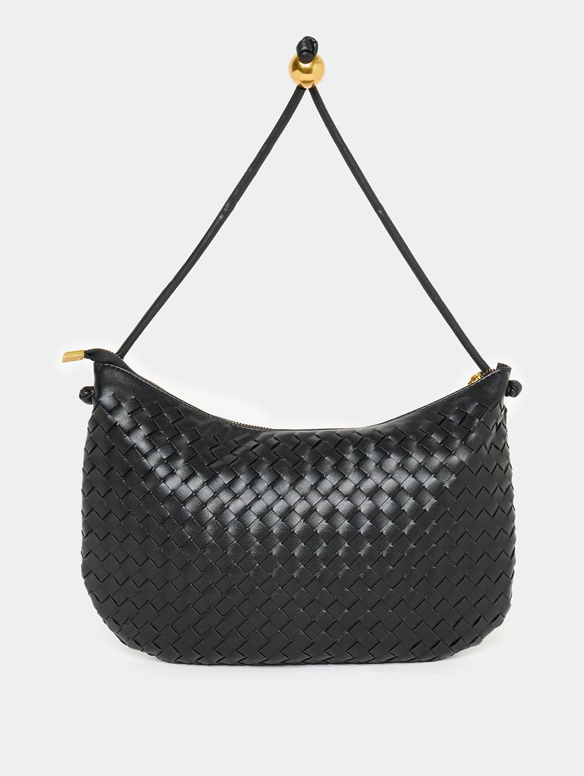 women black pu textured handbag - 21971377 -  Zoom Image - 0