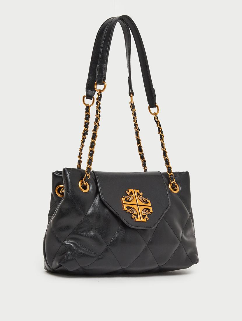quilted black textured shoulder handbag  - 21971403 -  Zoom Image - 0