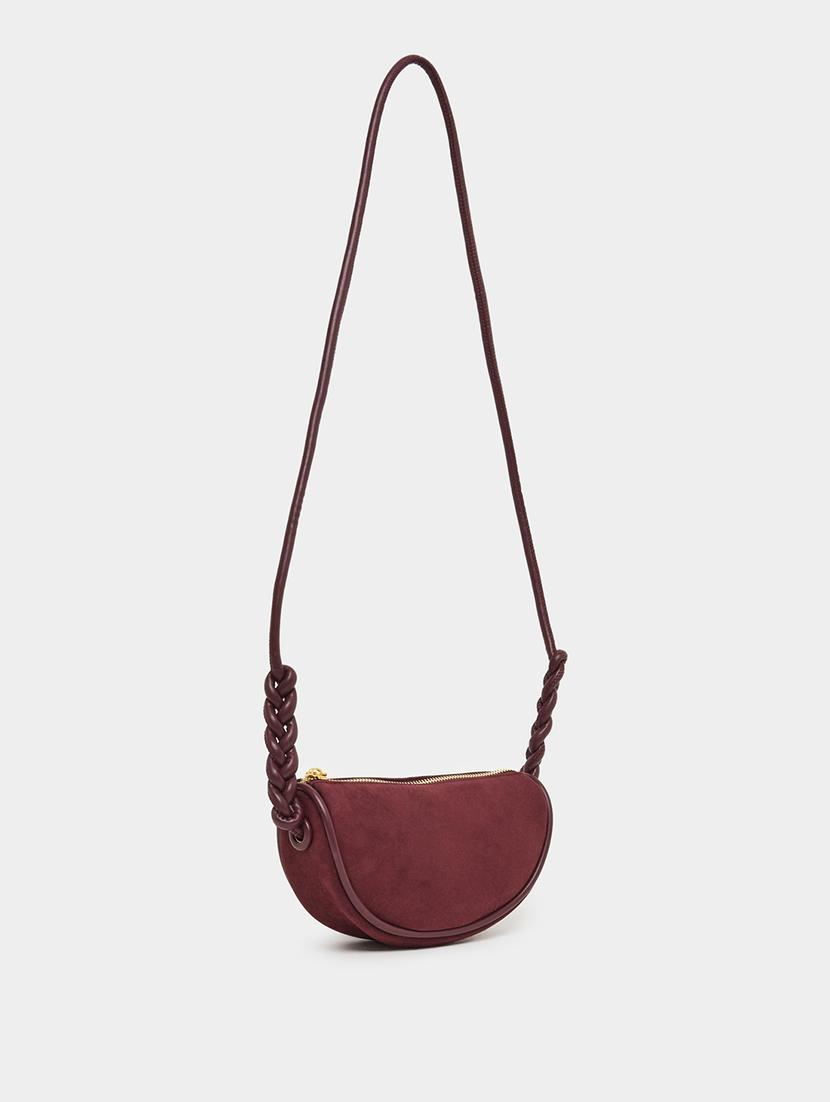 burgundy sling bag with braided handle - 21971413 - Standard Image - 3