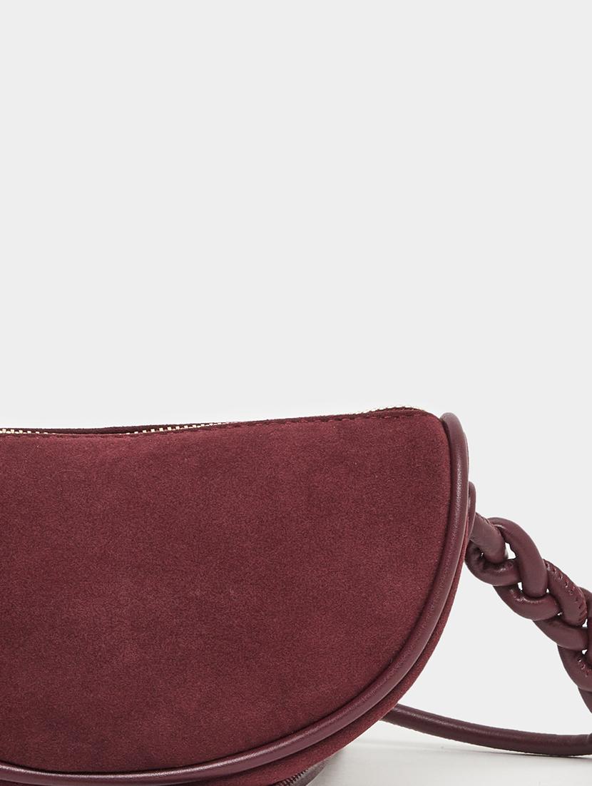 burgundy sling bag with braided handle - 21971413 - Standard Image - 5