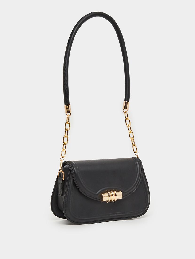 women black pu solid sling bag - 21971415 -  Zoom Image - 0