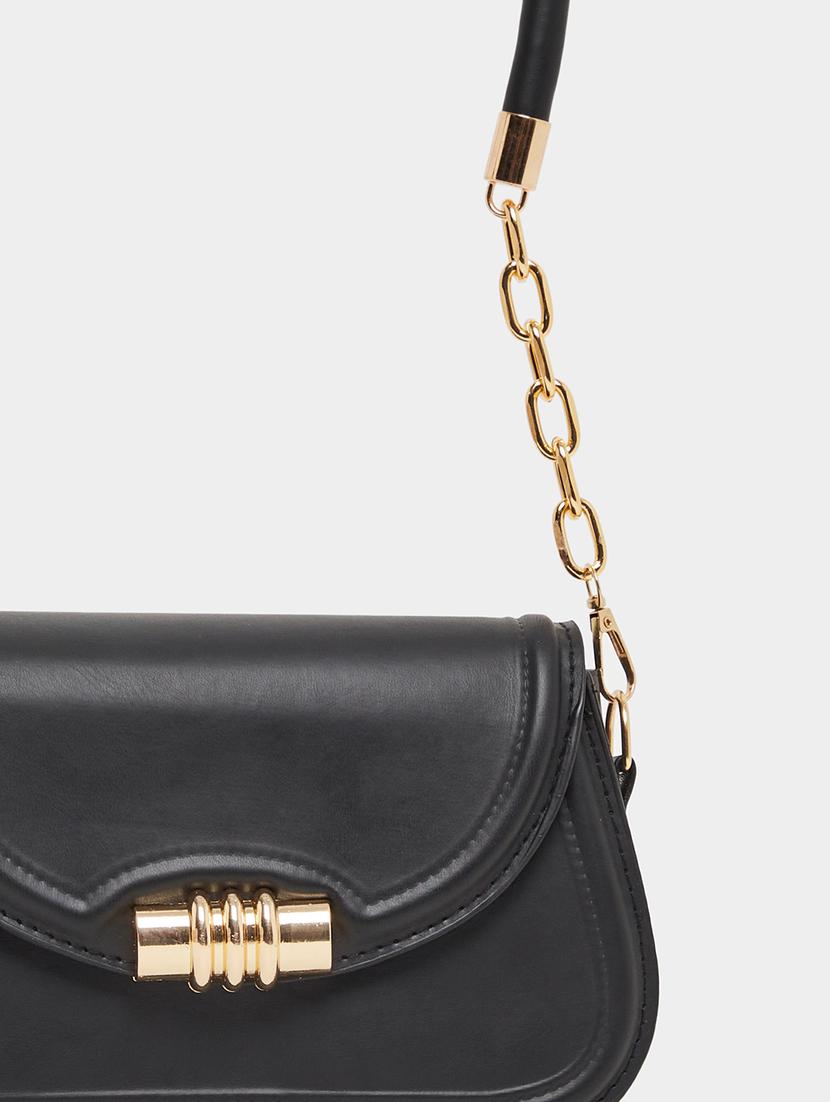 women black pu solid sling bag - 21971415 - Standard Image - 3