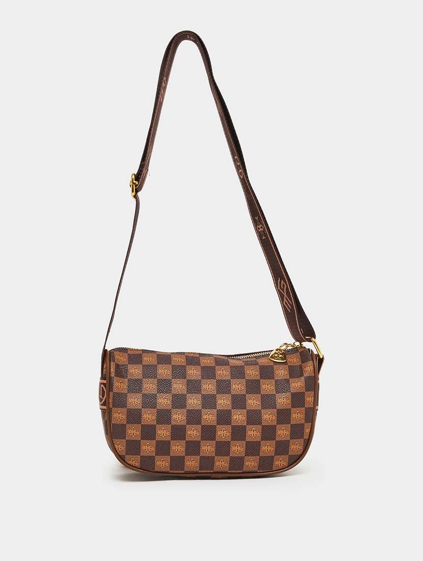 women brown printed sling bag - 21971421 -  Zoom Image - 0