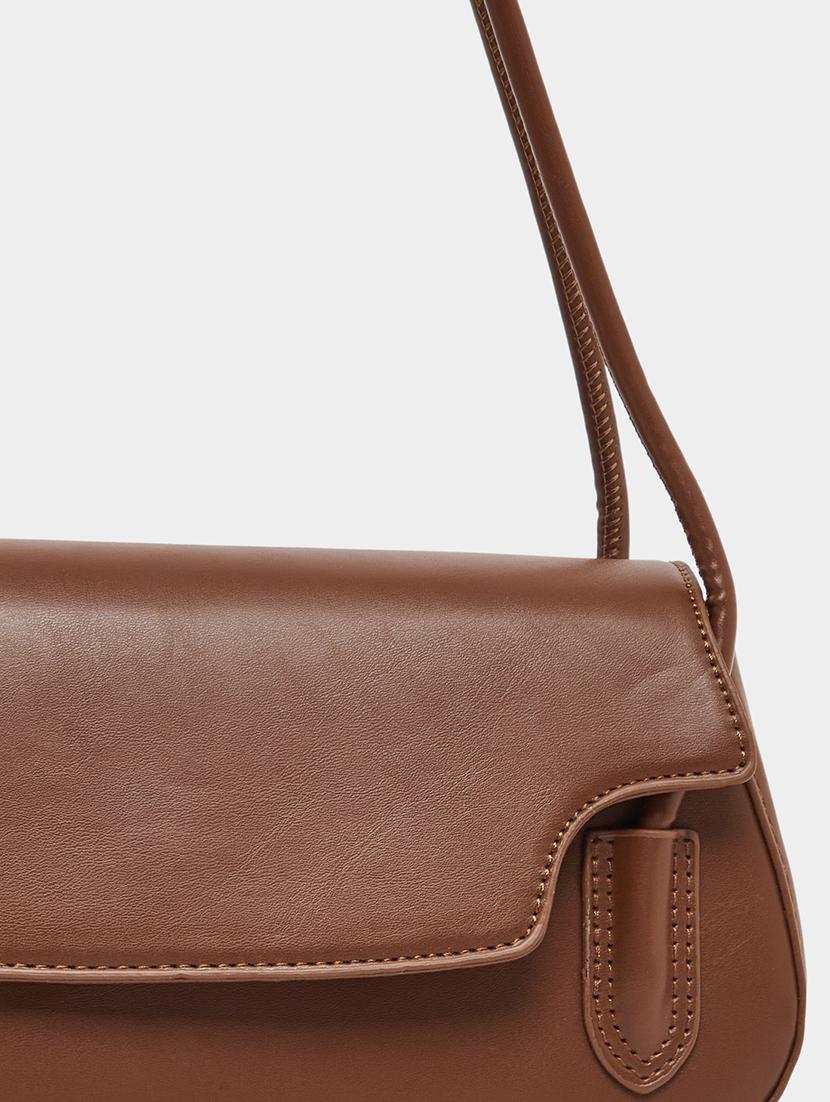 women brown pu solid handbag - 21971423 - Standard Image - 3
