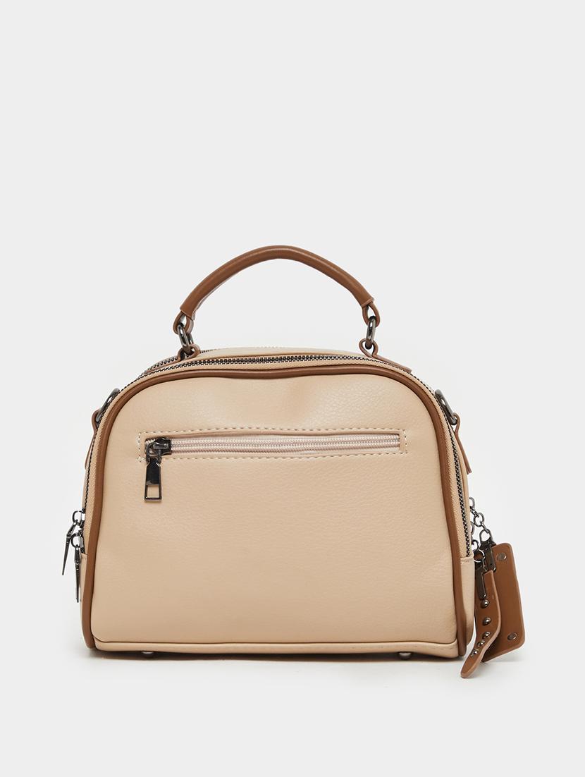 structured handbag with detachable sling strap - 21971451 - Standard Image - 3