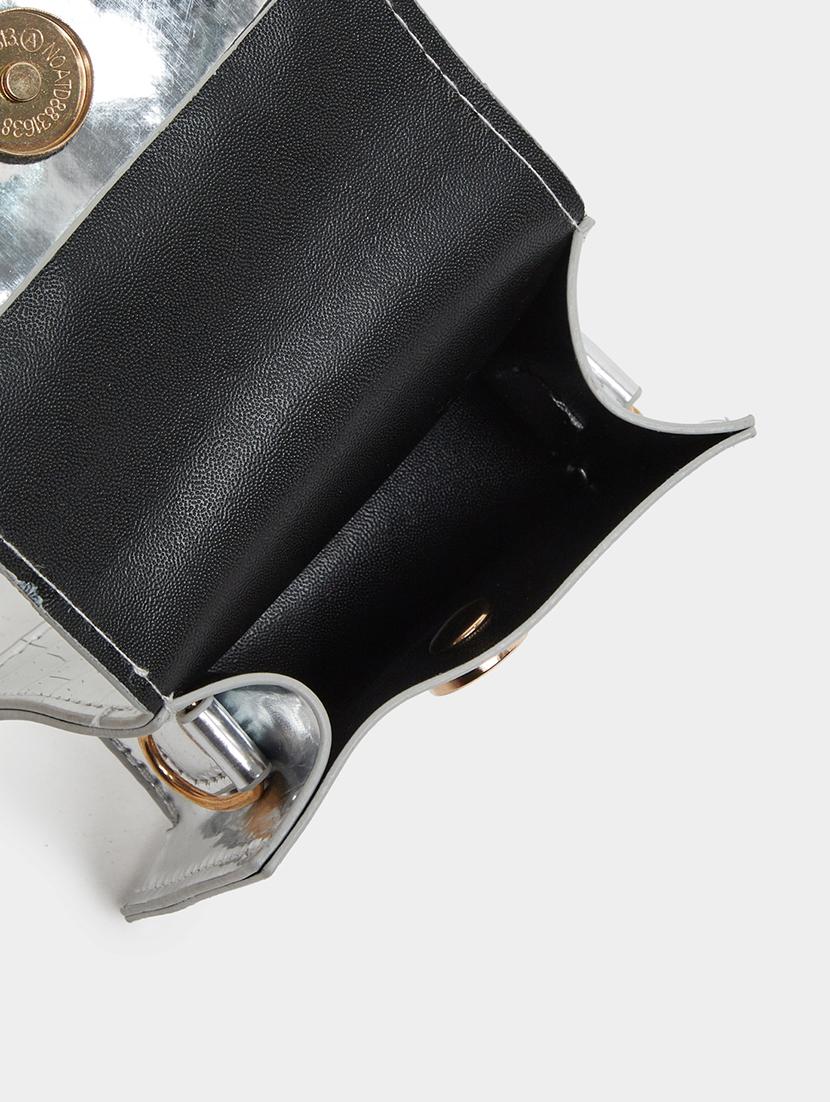 silver miniature textured party handbag - 21971462 - Standard Image - 10