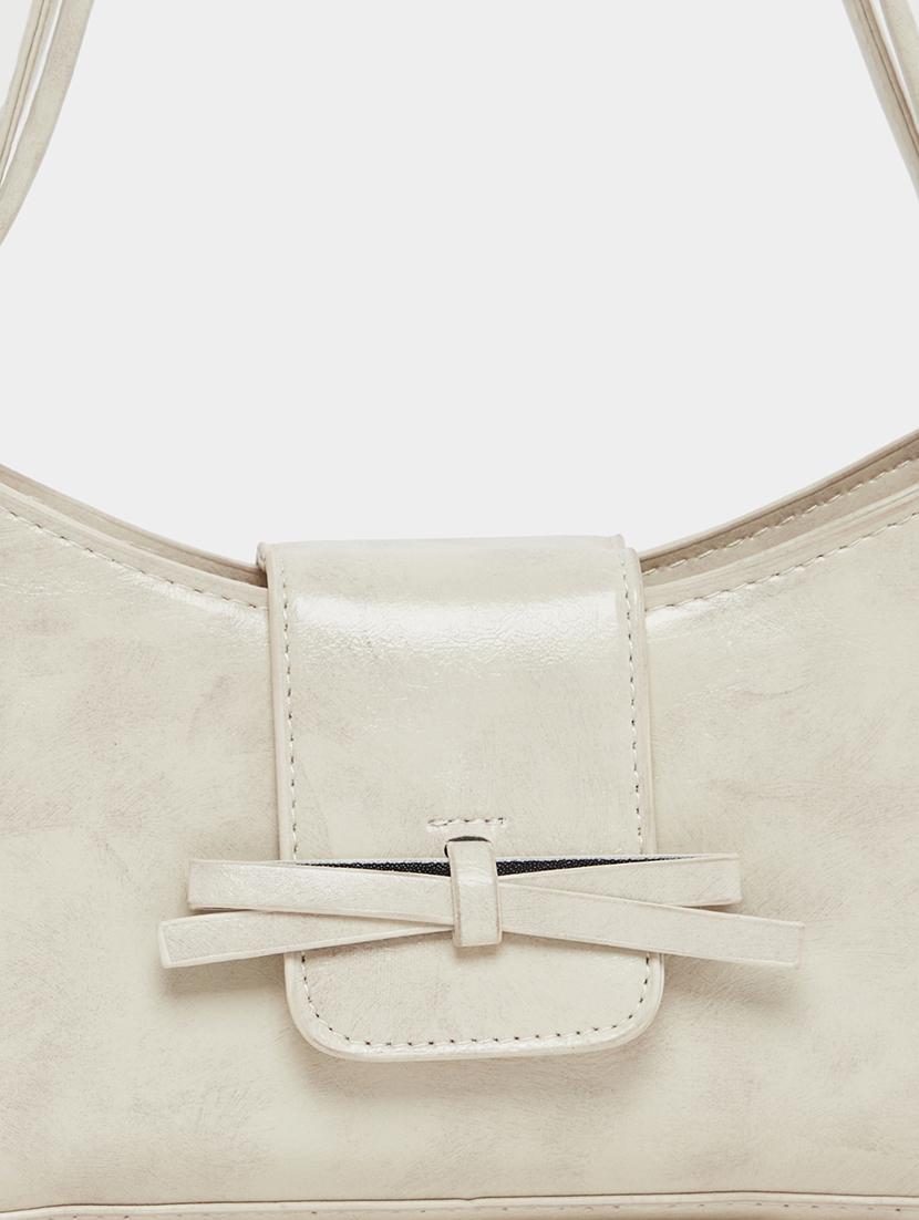 women beige pu printed handbag - 21971464 - Standard Image - 3