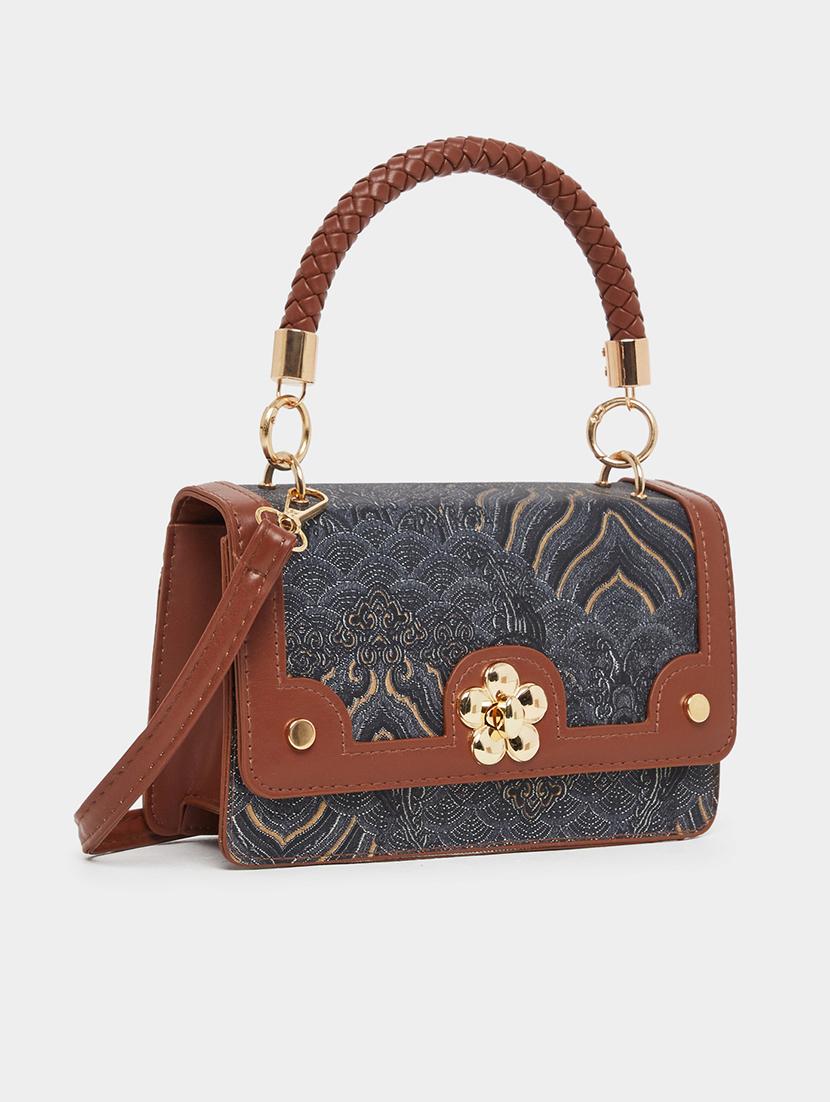 women printed pu structured handbag - 21971465 -  Zoom Image - 0