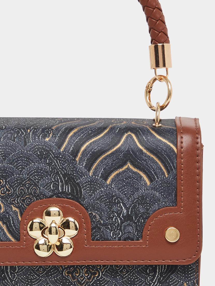 women printed pu structured handbag - 21971465 - Standard Image - 3
