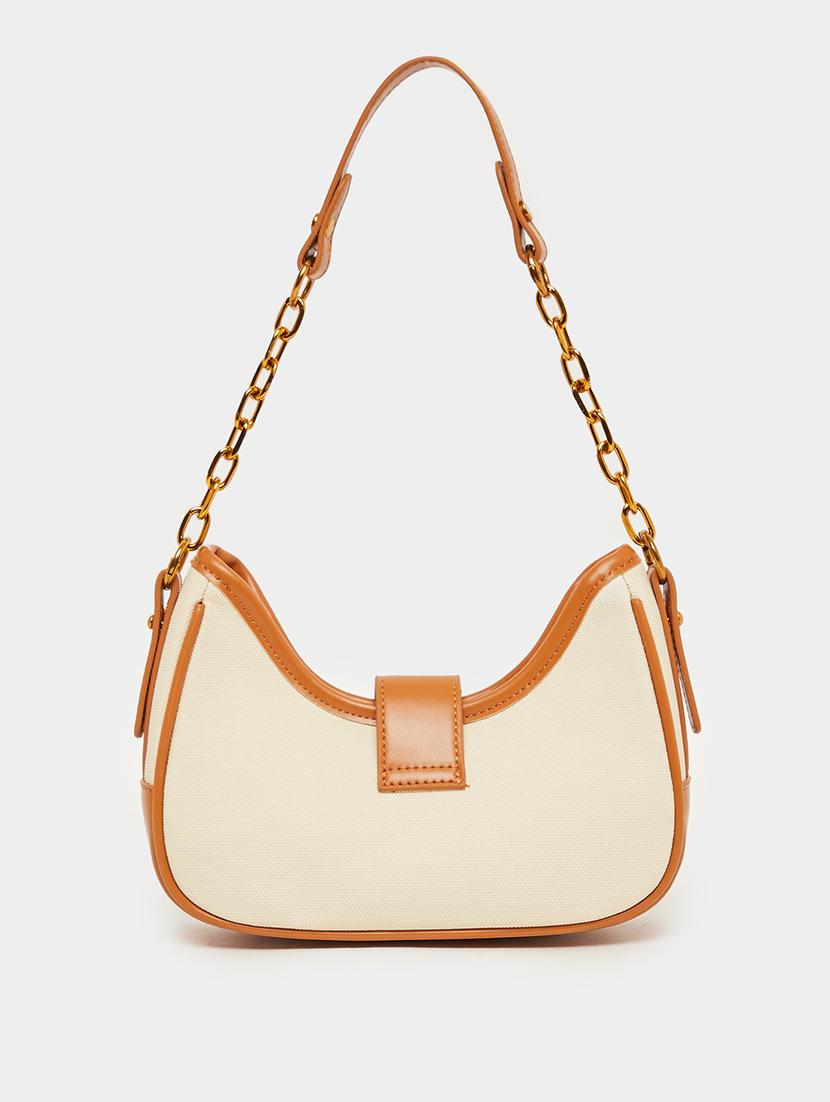 colorblocked pu hnadbag bag with chain - 21971476 - Standard Image - 5