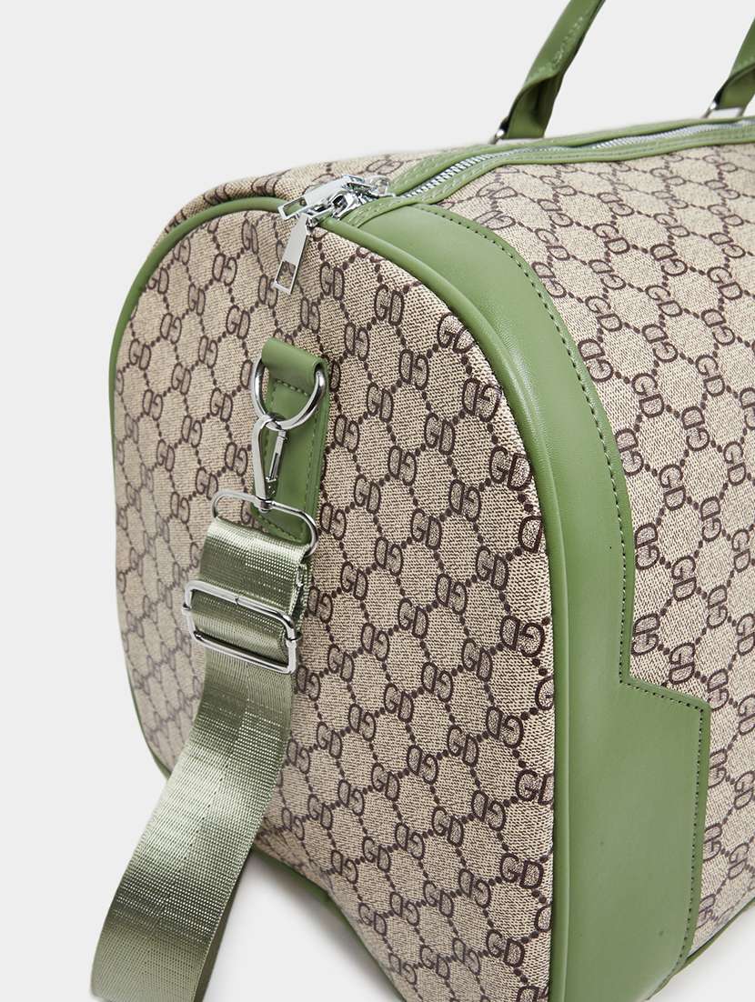 printed beige duffle travel bag - 21971482 -  Standard Image - 3